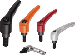KIPP - M4, Zinc Threaded Stud Adjustable Clamping Handle - 37mm OAL, 33mm High - Industrial Tool & Supply