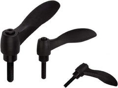 KIPP - M10, Fiberglass Reinforced Plastic & Thermoplastic SEBS Threaded Stud Adjustable Clamping Handle - 91.2mm OAL, 56.1mm High - Industrial Tool & Supply