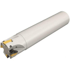 Iscar - 32mm Cut Diam, 8mm Max Depth of Cut, 31mm Shank Diam, 250mm OAL, Indexable Square Shoulder Helical End Mill - HM390 TPKT 100304PDR, HM390 TPKT 1003PDR Inserts, Cylindrical Shank, 90° Lead Angle, Through Coolant, Series HeliIQMill - Industrial Tool & Supply
