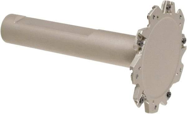 Iscar - Shank Connection, 7/8" Depth of Cut, 2-1/2" Cutter Diam, 5 Tooth Indexable Slotting Cutter - 3/4" Shank Diam, ETS-LN08 Toolholder, LNET 08 Insert, Right Hand Cutting Direction - Industrial Tool & Supply