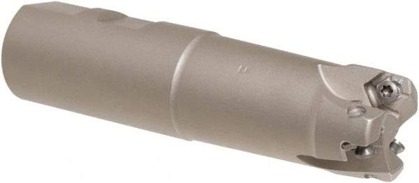 Iscar - 32mm Cut Diam, 0.0591" Max Depth, 32mm Shank Diam, Weldon Shank Indexable High-Feed End Mill - Screw Holding Method, H600 WXCU Insert, FF EWX-07 Toolholder, Through Coolant - Industrial Tool & Supply