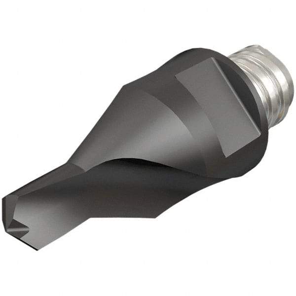 Iscar - MM ECS Grade IC908 Carbide Center Drill Milling Tip Insert - TiAlN/TiN Finish, 1 Flute, 6.41mm Cutting Diam, 8.6mm Depth of Cut, 25.5mm Extension - Industrial Tool & Supply