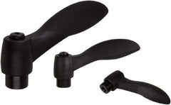 KIPP - #8-32, Fiberglass Reinforced Plastic & Thermoplastic SEBS Threaded Hole Adjustable Clamping Handle - 48.1mm OAL, 33.5mm High - Industrial Tool & Supply