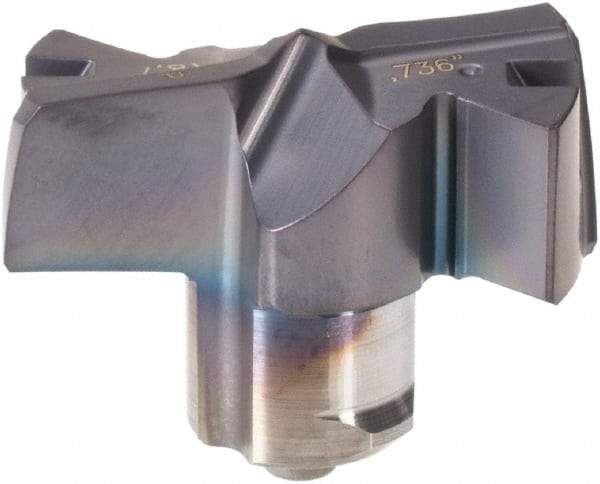 Iscar - Series FCP, 18.69mm Diam Grade IC908 Replaceable Drill Tip - Carbide, TiAlN/TiN Finish, 18 Seat Size - Industrial Tool & Supply