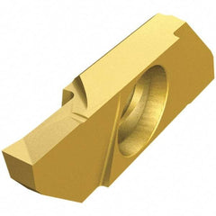 Iscar - SCIL22250 P IC1008 Grade, 0.0984" Cutting Width, Carbide Cutoff Insert - Neutral Lead Angle, 0.002" Cnr Rad, TiAlN/TiN Coated, Single End - Industrial Tool & Supply