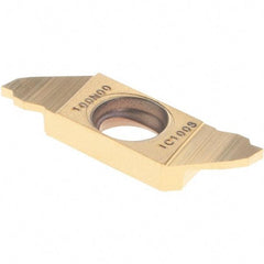Iscar - SCIL22100 IC1008 Grade, 0.0394" Cutting Width, Carbide Cutoff Insert - Neutral Lead Angle, TiAlN/TiN Coated, Single End - Industrial Tool & Supply