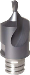 Iscar - MM ECS Grade IC908 Carbide Center Drill Milling Tip Insert - TiAlN/TiN Finish, 2 Flutes, 3.24mm Cutting Diam, 4.4mm Depth of Cut, 23mm Extension - Industrial Tool & Supply