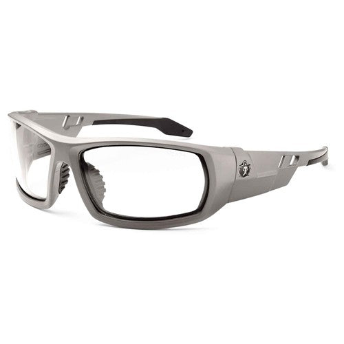 Odin Clear Lens Matte Gray Safety Glasses - Industrial Tool & Supply