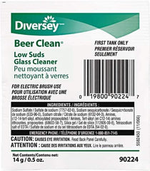 Diversey - 0.50 oz Packet Unscented Glass Cleaner - Use on Beverage Glass - Industrial Tool & Supply