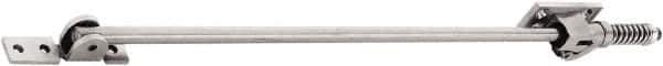 GLYNN-JOHNSON - 39" OAL x 22-7/16" Wide, 145 Lb Capacity, Stainless Steel Lid Stay - Center, 3/8" Mounting Hole Diam, 110° Max Opening, Aluminum Satin Stainless Steel - Industrial Tool & Supply