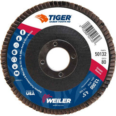 ‎4-1/2 Saber Tooth High Density Ceramic Abrasive, 80C, 7/8″ Arbor Hole - Industrial Tool & Supply
