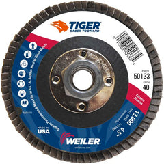 ‎4-1/2 Saber Tooth High Density Ceramic Abrasive, 40C, 5/8″-11 UNC Nut - Industrial Tool & Supply