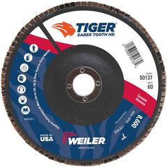 7″ Saber Tooth High Density Ceramic Abrasive, 60C, 7/8″ Arbor Hole - Industrial Tool & Supply