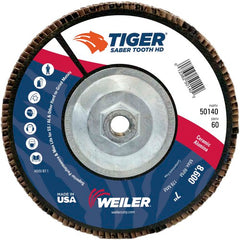 7″ Saber Tooth High Density Ceramic Abrasive, 60C, 5/8″-11 UNC Nut - Industrial Tool & Supply