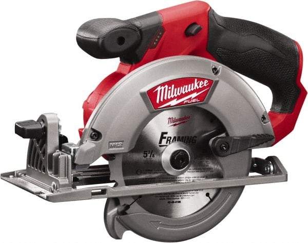 Milwaukee Tool - 12 Volt, 5-3/8" Blade, Cordless Circular Saw - 3,600 RPM, Lithium-Ion Batteries Not Included - Industrial Tool & Supply