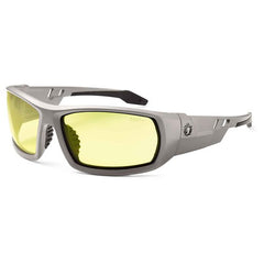 Odin Yellow Lens Matte Gray Safety Glasses - Industrial Tool & Supply