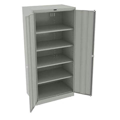 Tennsco - 5 Shelf Locking Storage Cabinet - Steel, 36" Wide x 24" Deep x 78" High, Light Gray - Industrial Tool & Supply