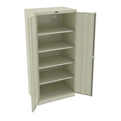 Tennsco - 5 Shelf Locking Storage Cabinet - Steel, 36" Wide x 24" Deep x 78" High, Champagne/Putty - Industrial Tool & Supply