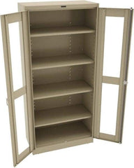 Tennsco - 5 Shelf Visible Storage Cabinet - Steel, 36" Wide x 24" Deep x 78" High, Sand - Industrial Tool & Supply
