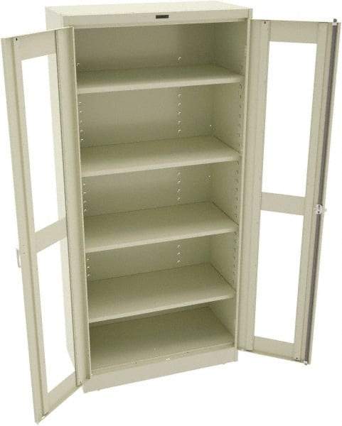 Tennsco - 5 Shelf Visible Storage Cabinet - Steel, 36" Wide x 24" Deep x 78" High, Champagne/Putty - Industrial Tool & Supply