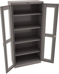 Tennsco - 5 Shelf Visible Storage Cabinet - Steel, 36" Wide x 18" Deep x 78" High, Medium Gray - Industrial Tool & Supply