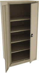 Tennsco - 5 Shelf Locking Storage Cabinet - Steel, 36" Wide x 24" Deep x 72" High, Sand - Industrial Tool & Supply