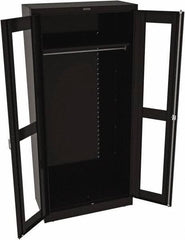 Tennsco - 6 Shelf Wardrobe Storage Cabinet - Steel, 36" Wide x 18" Deep x 78" High, Black - Industrial Tool & Supply