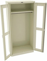 Tennsco - 6 Shelf Wardrobe Storage Cabinet - Steel, 36" Wide x 18" Deep x 78" High, Champagne/Putty - Industrial Tool & Supply