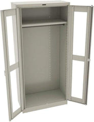 Tennsco - 1 Shelf Wardrobe Storage Cabinet - Steel, 36" Wide x 24" Deep x 78" High, Light Gray - Industrial Tool & Supply