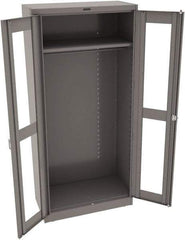 Tennsco - 6 Shelf Wardrobe Storage Cabinet - Steel, 36" Wide x 18" Deep x 78" High, Medium Gray - Industrial Tool & Supply
