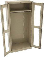Tennsco - 6 Shelf Wardrobe Storage Cabinet - Steel, 36" Wide x 24" Deep x 78" High, Sand - Industrial Tool & Supply