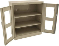 Tennsco - 3 Shelf Visible Storage Cabinet - Steel, 36" Wide x 24" Deep x 42" High, Sand - Industrial Tool & Supply