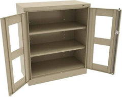 Tennsco - 3 Shelf Visible Storage Cabinet - Steel, 36" Wide x 18" Deep x 42" High, Sand - Industrial Tool & Supply