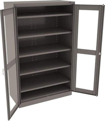 Tennsco - 5 Shelf Visible Storage Cabinet - Steel, 48" Wide x 24" Deep x 78" High, Medium Gray - Industrial Tool & Supply