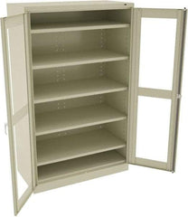 Tennsco - 5 Shelf Visible Storage Cabinet - Steel, 48" Wide x 24" Deep x 78" High, Champagne/Putty - Industrial Tool & Supply