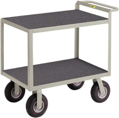Little Giant - 1,200 Lb Capacity, 24" Wide x 48" Long x 38" High Instrument Cart - 2 Shelf, Steel, 3 Rigid/2 Swivel Casters - Industrial Tool & Supply