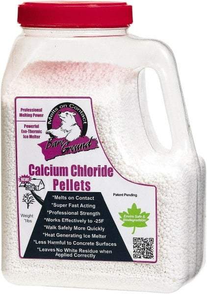 Bare Ground Solutions - 7 Lb Jug Calcium Chloride Pellets - Effective to -20°F - Industrial Tool & Supply