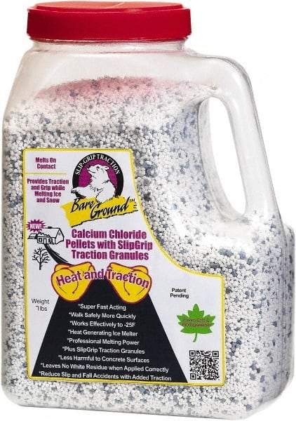 Bare Ground Solutions - 7 Lb Jug Calcium Chloride Pellets - Effective to -20°F - Industrial Tool & Supply