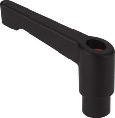 Morton Machine Works - M10, 20mm Hub Diam, Glass Fiber Reinforced Plastic Metric A-Tapped Adjustable Clamping Handle - 80mm OAL, 63mm High, 14mm Hole Depth - Industrial Tool & Supply