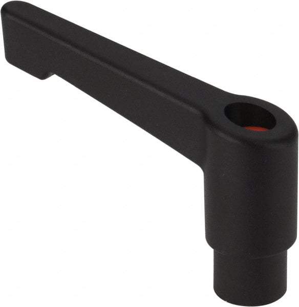 Morton Machine Works - 5/16-18, 0.59" Hub Diam, Glass Fiber Reinforced Plastic A-Tapped Adjustable Clamping Handle - 2.56" OAL, 1.97" High, 0.47" Hole Depth - Industrial Tool & Supply