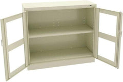 Tennsco - 2 Shelf Visible Storage Cabinet - Steel, 48" Wide x 18" Deep x 42" High, Champagne/Putty - Industrial Tool & Supply