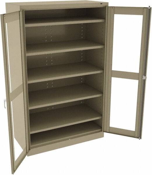 Tennsco - 5 Shelf Visible Storage Cabinet - Steel, 48" Wide x 24" Deep x 78" High, Sand - Industrial Tool & Supply