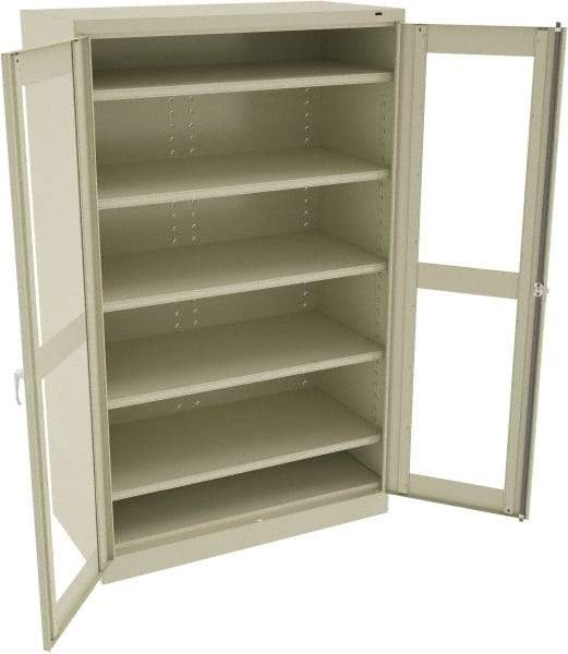 Tennsco - 5 Shelf Visible Storage Cabinet - Steel, 48" Wide x 24" Deep x 78" High, Champagne/Putty - Industrial Tool & Supply