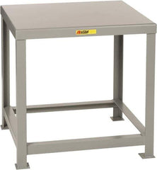 Little Giant - 30 Wide x 22" Deep x 30" High, Steel Heavy-Duty Machine Table - Comfort Edge, Fixed Legs, Gray - Industrial Tool & Supply