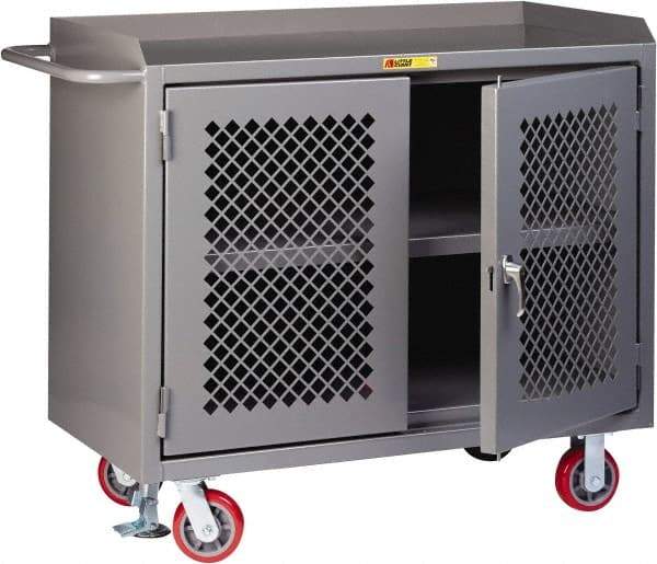 Little Giant - Mobile Service Workbench - Steel, Gray, 48" Long x 24" Deep x 41" High - Industrial Tool & Supply