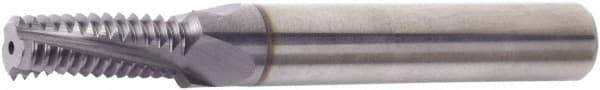 Vargus - M17x2.00 to M80x2.00 Metric Coarse, Metric Fine, 0.457" Cutting Diam, 4 Flute, Solid Carbide Helical Flute Thread Mill - Internal Thread, 1.142" LOC, 3.15" OAL, 1/2" Shank Diam - Industrial Tool & Supply