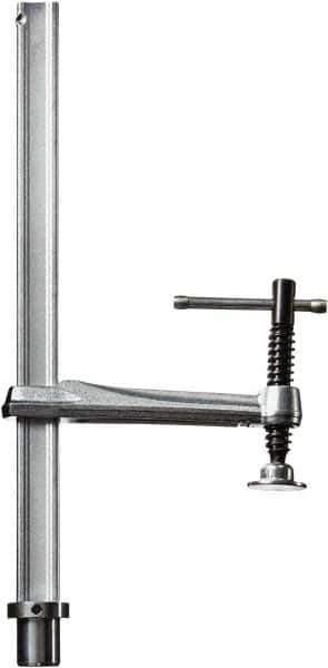 Bessey - 1100 Lb Holding Capacity, 12" Max Opening Capacity, 1100 Lb Clamping Pressure, Manual Hold Down Clamp - 6-7/8" Arm Length, 7" Clamp Length, 1-37/64" Clamp Width, 15-3/4" Clamp Height, 28mm Stud Mount, Steel - Industrial Tool & Supply