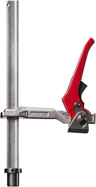 Bessey - 1100 Lb Holding Capacity, 12" Max Opening Capacity, 1100 Lb Clamping Pressure, Manual Hold Down Clamp - 6-7/8" Arm Length, 7-7/8" Clamp Length, 1-5/8" Clamp Width, 15-3/4" Clamp Height, 28mm Stud Mount, Steel - Industrial Tool & Supply