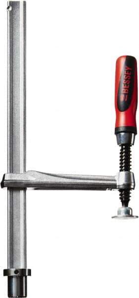 Bessey - 1100 Lb Holding Capacity, 12" Max Opening Capacity, 1100 Lb Clamping Pressure, Manual Hold Down Clamp - 6-7/8" Arm Length, 7" Clamp Length, 1-37/64" Clamp Width, 15-3/4" Clamp Height, 28mm Stud Mount, Steel - Industrial Tool & Supply