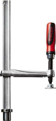 Bessey - 1,000 Lb Holding Capacity, 12" Max Opening Capacity, 1,000 Lb Clamping Pressure, Manual Hold Down Clamp - 7-11/16" Arm Length, 7-7/8" Clamp Length, 1-37/64" Clamp Width, 15-3/4" Clamp Height, 28mm Stud Mount, Steel - Industrial Tool & Supply